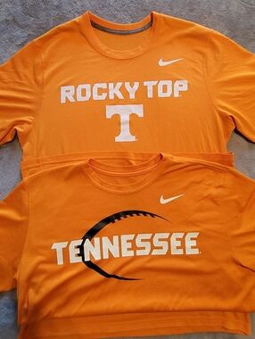 Nike Bundle Of 2 SS Unisex Adult Tees TN VOLS Orange Large EUC College Sports